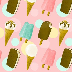 Ice Cream Treats on Pink -small