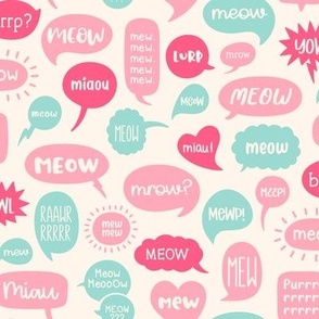 Do You Speak Cat? Repeat in Pink & Teal