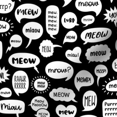 Do You Speak Cat? Repeat in Black & White (Large Scale)