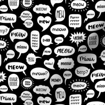 Do You Speak Cat? Repeat in Black & White (Small Scale)
