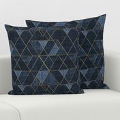Mod Triangles Navy + gold