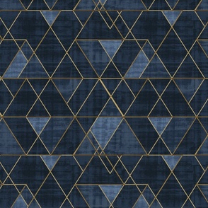 Mod Triangles Navy + gold