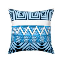 Ethnic ,folklore blue and white pattern