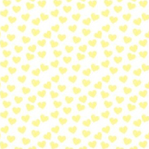 Yellow hearts on white (mini)