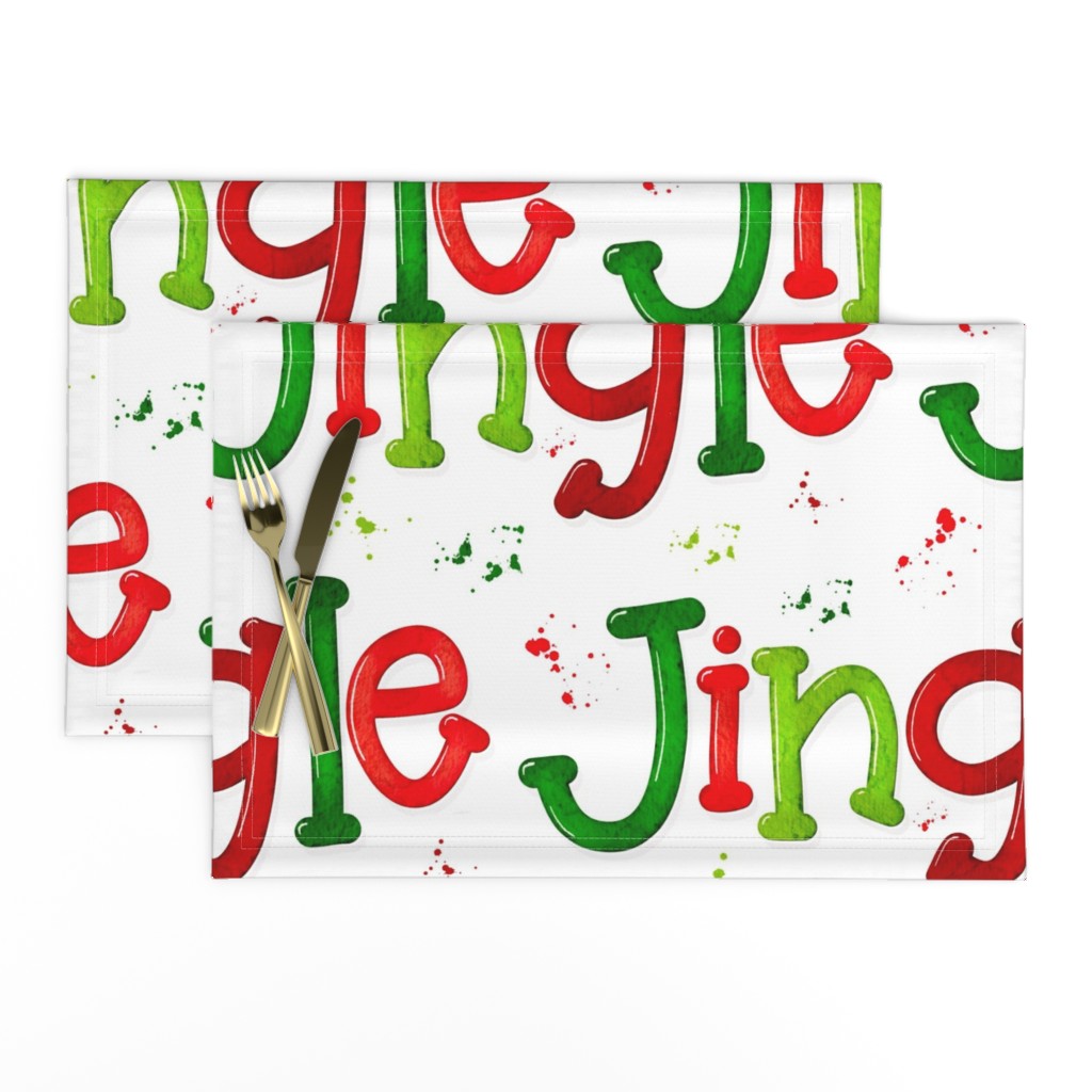 Jingle - Watercolor Christmas typography - large scale 