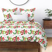 Jingle - Watercolor Christmas typography - large scale 