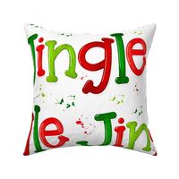 Jingle - Watercolor Christmas typography - large scale 