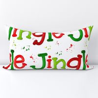 Jingle - Watercolor Christmas typography - large scale 