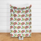 Jingle - Watercolor Christmas typography - large scale 