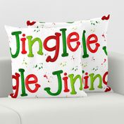 Jingle - Watercolor Christmas typography - large scale 