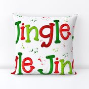 Jingle - Watercolor Christmas typography - large scale 