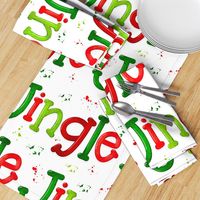 Jingle - Watercolor Christmas typography - large scale 