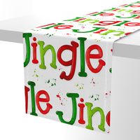 Jingle - Watercolor Christmas typography - large scale 