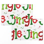 Jingle - Watercolor Christmas typography - large scale 