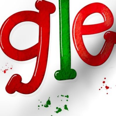 Jingle - Watercolor Christmas typography - large scale 