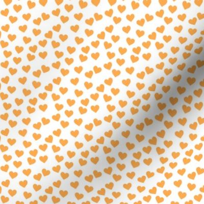 Orange hearts on white (mini)