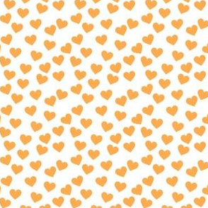Orange hearts on white (mini)