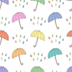 Light rainbow umbrellas (large)