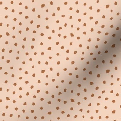 Little messy ink spots and dots neutral nursery boho style beige sand chocolate brown