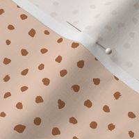 Little messy ink spots and dots neutral nursery boho style beige sand chocolate brown