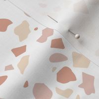 Irregular terrazzo texture abstract scandinavian trend classic basic spots design spring summer soft orange pale blush coral