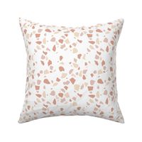 Irregular terrazzo texture abstract scandinavian trend classic basic spots design spring summer soft orange pale blush coral