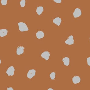 Little messy ink spots and dots neutral nursery boho style rust copper brown gray JUMBO
