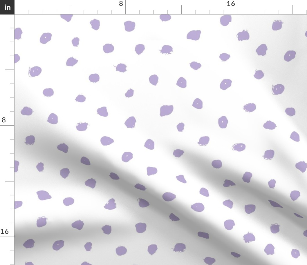 Little messy ink spots and dots neutral nursery boho style lavender lilac white JUMBO