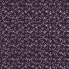 Bicycle Pattern with Striped Purple Line Background (Mini Scale)