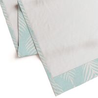 Linen Palm Frond in Cream on Aqua by michele_norris