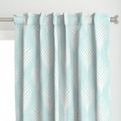 Linen Palm Frond in Cream on Aqua by michele_norris