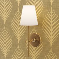 Linen Palm Frond in Cream on Medium Beige by michele_norris