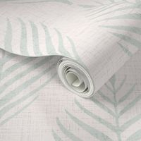 Linen Palm Frond in Mint Green on cream and pumice by michele_norris