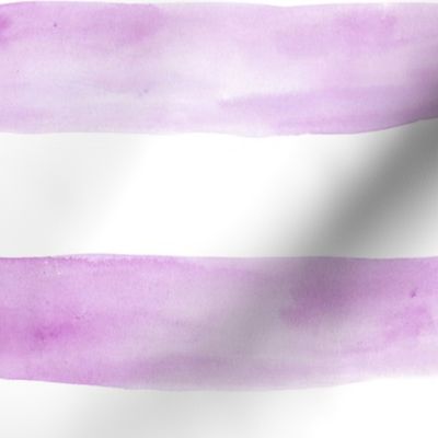 Lilac watercolor stripes - modern painted stripes