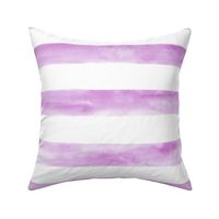 Lilac watercolor stripes - modern painted stripes