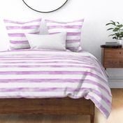 Lilac watercolor stripes - modern painted stripes