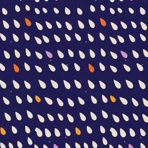 Raindrops (navy)