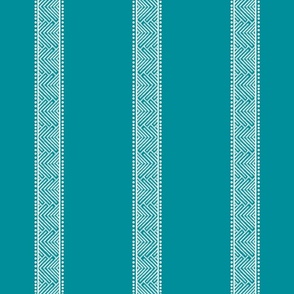 Lapita Stripes 1 White on Kauai Teal 150L