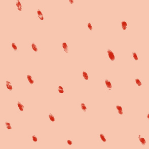 blush and red sparse dots