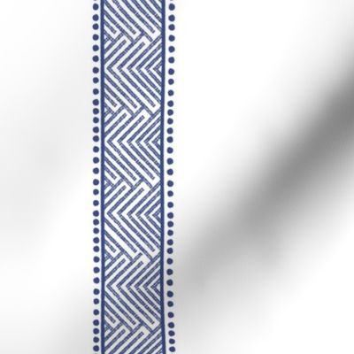 Lapita Stripes Faded Indigo on White 150L