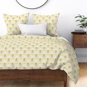 Aurora - Grey Goldenrod Yellow Geometric Large Scale