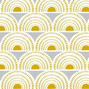 Aurora - Grey Goldenrod Yellow Geometric Regular Scale