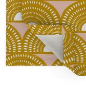 Aurora - Goldenrod Yellow Blush Pink Geometric Large