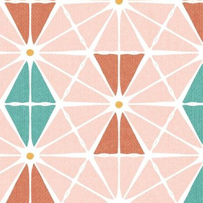 Luminous - Terra Cotta Blush Pink Geometric Large Scale