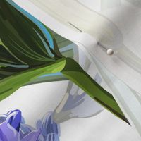 White Lilies + Lavender Large | White