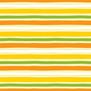 Sunflower pen sketch green stripes horizontal