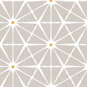 Luminous - Neutral Warm Grey Beige Yellow Geometric Large Scale