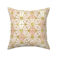 Luminous - Gilded Blush Pink Geometric Large Scale