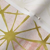 Luminous - Gilded Blush Pink Geometric Large Scale