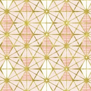 Spoonflower Commercial Grade Wallpaper Swatch - Pink Geo Geometric